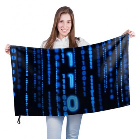 Флаг 3D с принтом Я ПРОГРАММИСТ в Екатеринбурге, 100% полиэстер | плотность ткани — 95 г/м2, размер — 67 х 109 см. Принт наносится с одной стороны | hugo weaving | pc | the matrix | код | компьютеры | матрица | матрица 4 | программист | программный код | цифры