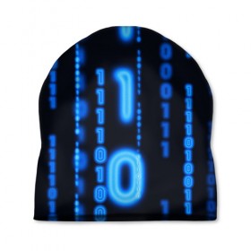 Шапка 3D с принтом Я ПРОГРАММИСТ в Екатеринбурге, 100% полиэстер | универсальный размер, печать по всей поверхности изделия | hugo weaving | pc | the matrix | код | компьютеры | матрица | матрица 4 | программист | программный код | цифры