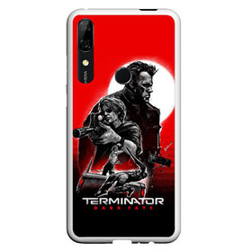 Чехол для Honor P Smart Z с принтом Terminator Dark Fate в Екатеринбурге, Силикон | Область печати: задняя сторона чехла, без боковых панелей | Тематика изображения на принте: dark fate | sarah j. connor | t 800 | terminator | восстание машин | киборг | сара коннор | темные судьбы | терминатор