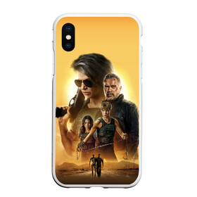 Чехол для iPhone XS Max матовый с принтом Terminator Dark Fate в Екатеринбурге, Силикон | Область печати: задняя сторона чехла, без боковых панелей | Тематика изображения на принте: dark fate | sarah j. connor | t 800 | terminator | восстание машин | киборг | сара коннор | темные судьбы | терминатор