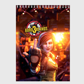 Скетчбук с принтом Borderlands 3 в Екатеринбурге, 100% бумага
 | 48 листов, плотность листов — 100 г/м2, плотность картонной обложки — 250 г/м2. Листы скреплены сверху удобной пружинной спиралью | borderlands | borderlands 3 | game | girl | logo | mask | psycho | rpg | бордерлендс | бордерлендс 3 | девушка | игра | логотип | маска | психо | шутер