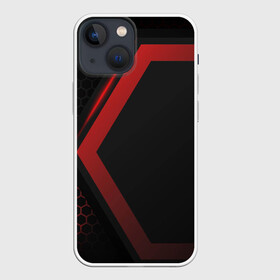 Чехол для iPhone 13 mini с принтом Neon armor в Екатеринбурге,  |  | abstract | black | carbon | cars | diy | fiber | hexagon | hi tech | psybient | psychill | skyrim | to | vinyl | wot | броня | карбон | металл | соты | сталь | форма | шестиугольник