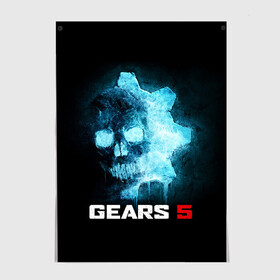 Постер с принтом GEARS 5 в Екатеринбурге, 100% бумага
 | бумага, плотность 150 мг. Матовая, но за счет высокого коэффициента гладкости имеет небольшой блеск и дает на свету блики, но в отличии от глянцевой бумаги не покрыта лаком | game | games | gears | gears 5 | gears of war | logo | shooter | symbol | war | боевик | вар | войны | гирс | гирс 5 | гирс оф вар | игра | игры | лого | логотип | символ | шестерни | шутер