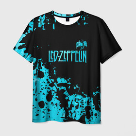 Мужская футболка 3D с принтом Led Zeppelin в Екатеринбурге, 100% полиэфир | прямой крой, круглый вырез горловины, длина до линии бедер | led | led zep | led zeppelin | ledzep | lz | zoso | группа | джимми пейдж | джон генри бонэм | джон пол джонс | зосо | лед зепелен | лед зеппелин | ледзепелен | ледзеппелин | роберт плант | рок