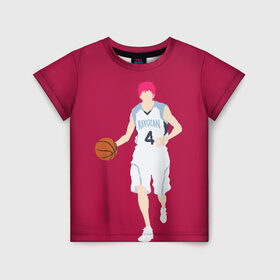 Детская футболка 3D с принтом Seijuurou Akashi в Екатеринбурге, 100% гипоаллергенный полиэфир | прямой крой, круглый вырез горловины, длина до линии бедер, чуть спущенное плечо, ткань немного тянется | akashi | basket | basketball | kuroko | kuroko no basket | seijuurou | акаши | баскетбол | куроко | сэйджуро