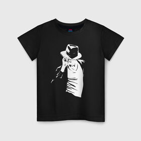 Детская футболка хлопок с принтом Майкл Джексон в Екатеринбурге, 100% хлопок | круглый вырез горловины, полуприлегающий силуэт, длина до линии бедер | Тематика изображения на принте: michael jackson | артист | майкл джексон | музыка | поп | рок