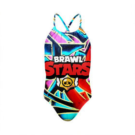Детский купальник 3D с принтом BRAWL STARS в Екатеринбурге, Полиэстер 85%, Спандекс 15% | Слитный крой, подклад по переду изделия, узкие бретели | android | brawl stars | games | mobile game | stars | игры | мобильные игры