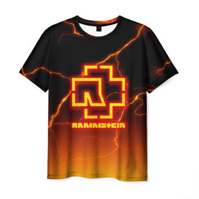 Мужская футболка 3D с принтом RAMMSTEIN (FIRE STORM) в Екатеринбурге, 100% полиэфир | прямой крой, круглый вырез горловины, длина до линии бедер | rammstein | rock | sehnsucht | германия | группа | немецкая | немецкий | раммштаен | раммштайн | рамштаен | рамштайн | рок
