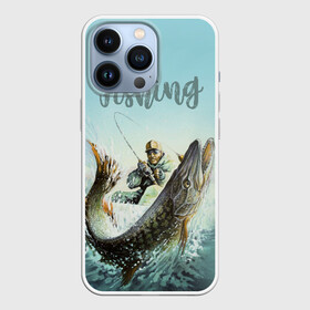 Чехол для iPhone 13 Pro с принтом Fishing в Екатеринбурге,  |  | Тематика изображения на принте: рыба | рыбак | рыбалка | снасти | увлечение | улов | хобби