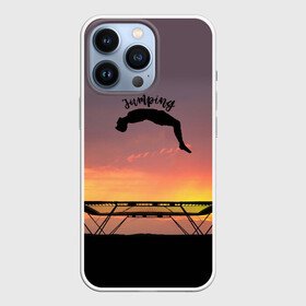 Чехол для iPhone 13 Pro с принтом Jumping в Екатеринбурге,  |  | aerobics | jumping | sport | trampoline | trampoline aerobics | trampoline jumping | trampoline sport | батут | батутисты | батутный спорт | спорт