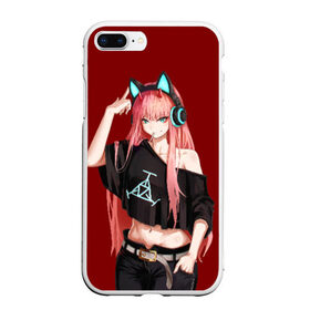 Чехол для iPhone 7Plus/8 Plus матовый с принтом ZeroTwo (Darling in the Franx) в Екатеринбурге, Силикон | Область печати: задняя сторона чехла, без боковых панелей | 002 | 02 | darling in the franxx | zero two | любимый во франксе | милый во франксе | ноль два