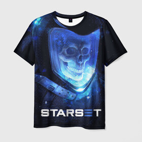 Мужская футболка 3D с принтом Starset в Екатеринбурге, 100% полиэфир | прямой крой, круглый вырез горловины, длина до линии бедер | logo | rock | starset | лого | рок | старсет