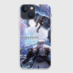 Чехол для iPhone 13 mini с принтом Monster Hunter: World Iceborn в Екатеринбурге,  |  | Тематика изображения на принте: hunter | iceborn | monster | world | айсборн | ворлд | монстр | хантер