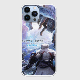 Чехол для iPhone 13 Pro Max с принтом Monster Hunter: World Iceborn в Екатеринбурге,  |  | Тематика изображения на принте: hunter | iceborn | monster | world | айсборн | ворлд | монстр | хантер