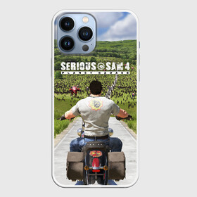 Чехол для iPhone 13 Pro Max с принтом SERIOUS SAM 4: PLANET BADASS в Екатеринбурге,  |  | bomb | croteam | game | games | logo | planet | sam | serious | shooter | symbol | боевик | бомба | бомбочка | игра | игры | крутой | лого | логотип | серьезный | символ | сириус | сэм | шутер