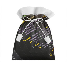 Подарочный 3D мешок с принтом ПРОГРАММНЫЙ КОД в Екатеринбурге, 100% полиэстер | Размер: 29*39 см | hugo weaving | pc | the matrix | код | компьютеры | матрица | матрица 4 | программист | программный код | цифры