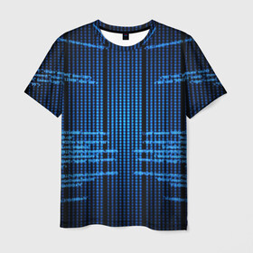 Мужская футболка 3D с принтом КОДЫ в Екатеринбурге, 100% полиэфир | прямой крой, круглый вырез горловины, длина до линии бедер | hugo weaving | pc | the matrix | код | компьютеры | матрица | матрица 4 | программист | программный код | цифры