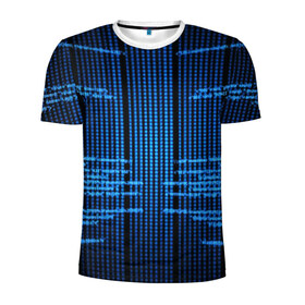 Мужская футболка 3D спортивная с принтом КОДЫ в Екатеринбурге, 100% полиэстер с улучшенными характеристиками | приталенный силуэт, круглая горловина, широкие плечи, сужается к линии бедра | hugo weaving | pc | the matrix | код | компьютеры | матрица | матрица 4 | программист | программный код | цифры