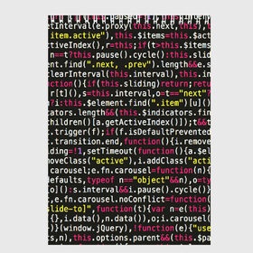 Скетчбук с принтом ЦИФРЫ КОДА в Екатеринбурге, 100% бумага
 | 48 листов, плотность листов — 100 г/м2, плотность картонной обложки — 250 г/м2. Листы скреплены сверху удобной пружинной спиралью | Тематика изображения на принте: hugo weaving | pc | the matrix | код | компьютеры | матрица | матрица 4 | программист | программный код | цифры