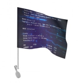 Флаг для автомобиля с принтом BIOS CODE в Екатеринбурге, 100% полиэстер | Размер: 30*21 см | hugo weaving | pc | the matrix | код | компьютеры | матрица | матрица 4 | программист | программный код | цифры