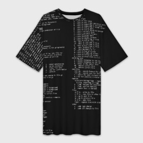 Платье-футболка 3D с принтом ПРОГРАММИРОВАНИЕ 7 в Екатеринбурге,  |  | hugo weaving | pc | the matrix | код | компьютеры | матрица | матрица 4 | программист | программный код | цифры