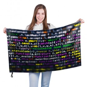 Флаг 3D с принтом ПРОГРАММИРОВАНИЕ в Екатеринбурге, 100% полиэстер | плотность ткани — 95 г/м2, размер — 67 х 109 см. Принт наносится с одной стороны | hugo weaving | pc | the matrix | код | компьютеры | матрица | матрица 4 | программист | программный код | цифры