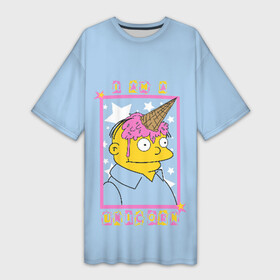 Платье-футболка 3D с принтом I am a Unicorn в Екатеринбурге,  |  | bart | deliciouse | family | homer | lisa | maggy | marge | ralph | simpsons | simpsonsfamily | unicorn | wiggum | барт | виггам | гомер | еда | единорог | лиза | мегги | ральф | семья | симпсоны