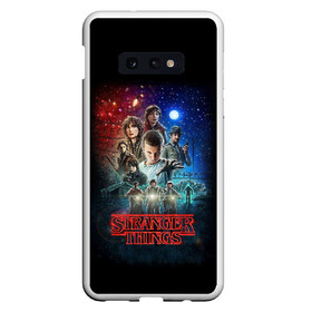 Чехол для Samsung S10E с принтом Stranger Things в Екатеринбурге, Силикон | Область печати: задняя сторона чехла, без боковых панелей | beyond | eleven | hopper | jane | mike | stranger | things | wheeler | дастин | дела | джейн | загадочные | майк | одиннадцать | очень | события | странные | уилер | хендерсон | хоппер