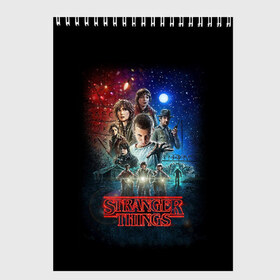 Скетчбук с принтом Stranger Things в Екатеринбурге, 100% бумага
 | 48 листов, плотность листов — 100 г/м2, плотность картонной обложки — 250 г/м2. Листы скреплены сверху удобной пружинной спиралью | beyond | eleven | hopper | jane | mike | stranger | things | wheeler | дастин | дела | джейн | загадочные | майк | одиннадцать | очень | события | странные | уилер | хендерсон | хоппер