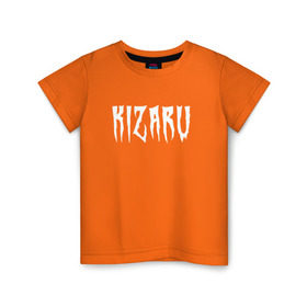 Детская футболка хлопок с принтом KIZARU (HF на спине) в Екатеринбурге, 100% хлопок | круглый вырез горловины, полуприлегающий силуэт, длина до линии бедер | family | haunted | karmageddon | karmagedon | kizaru | кармагеддон | кармагедон | кизару | фэмили | хаунтед