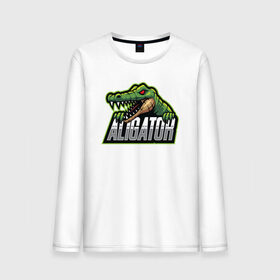Мужской лонгслив хлопок с принтом Alligator / Аллигатор в Екатеринбурге, 100% хлопок |  | design | logo | mascot | герои | дикий | звери | киберспорт | крокодил | спортивная | стиль | талисман | фитнес | форма | футбол | яркие