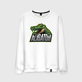 Мужской свитшот хлопок с принтом Alligator / Аллигатор в Екатеринбурге, 100% хлопок |  | design | logo | mascot | герои | дикий | звери | киберспорт | крокодил | спортивная | стиль | талисман | фитнес | форма | футбол | яркие