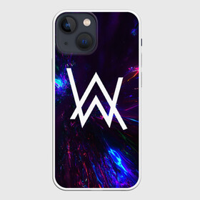 Чехол для iPhone 13 mini с принтом ALAN WALKER NEON в Екатеринбурге,  |  | alan walker | aw | electro | electro music | music | алан уокер | музыка | музыкант | электро | электронная музыка
