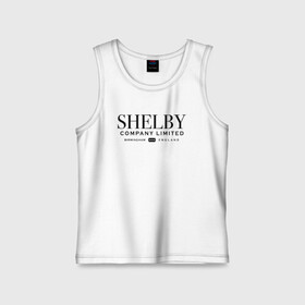 Детская майка хлопок с принтом Shelby company limited в Екатеринбурге,  |  | gin | peaky blinders | shelby | the garrison | альфи соломонс | артур | банда | братья | гаррисон | грейс берджесс | джин | джон | криминал | мафия | острые козырьки | сериал | томас | финн | шелби