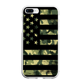 Чехол для iPhone 7Plus/8 Plus матовый с принтом American Flag Camo в Екатеринбурге, Силикон | Область печати: задняя сторона чехла, без боковых панелей | Тематика изображения на принте: eagle | states | united | usa | армейские | армия | камуфляж | орел | служба | снайпер | соединенных | солдат | сша | форма | штатов