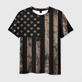Мужская футболка 3D с принтом American Flag Camo в Екатеринбурге, 100% полиэфир | прямой крой, круглый вырез горловины, длина до линии бедер | eagle | states | united | usa | армейские | армия | камуфляж | орел | служба | снайпер | соединенных | солдат | сша | форма | штатов