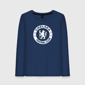 Женский лонгслив хлопок с принтом CHELSEA в Екатеринбурге, 100% хлопок |  | chelsea | england | football | logo | london | sport | англия | лига | лого | спорт | фк | футбол | футбольный клуб | челси | эмблема