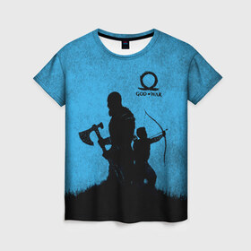 Женская футболка 3D с принтом God of War в Екатеринбурге, 100% полиэфир ( синтетическое хлопкоподобное полотно) | прямой крой, круглый вырез горловины, длина до линии бедер | god | playstation | war | атрей | бог | войны | кратос | левиафан | лук | лучник | призрак спарты | топор