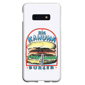 Чехол для Samsung S10E с принтом Big Kahuna Burger в Екатеринбурге, Силикон | Область печати: задняя сторона чехла, без боковых панелей | big kahuna | burger | kahuna | pulp fiction | голливуд | кино | криминальное чтиво