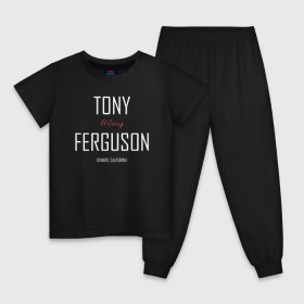 Детская пижама хлопок с принтом Tony Ferguson в Екатеринбурге, 100% хлопок |  брюки и футболка прямого кроя, без карманов, на брюках мягкая резинка на поясе и по низу штанин
 | Тематика изображения на принте: cucuy | el cucuy | mma | tony ferguson | ufc | бабайка | бугимен | конор | мма | орел | тони | тони фергюсон | хабиб | эль кукуй | юфс