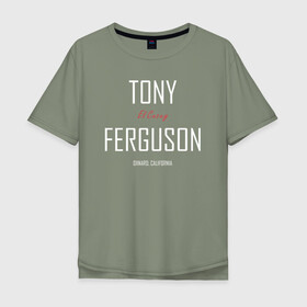 Мужская футболка хлопок Oversize с принтом Tony Ferguson в Екатеринбурге, 100% хлопок | свободный крой, круглый ворот, “спинка” длиннее передней части | cucuy | el cucuy | mma | tony ferguson | ufc | бабайка | бугимен | конор | мма | орел | тони | тони фергюсон | хабиб | эль кукуй | юфс