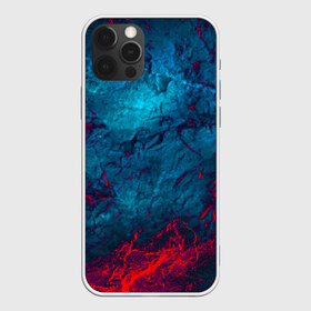 Чехол для iPhone 12 Pro Max с принтом Blue & Red в Екатеринбурге, Силикон |  | black | blood | metal | red | texture | абстракция | камень | краски | красная | красно черное | кровь | лава | метал | текстура | черная