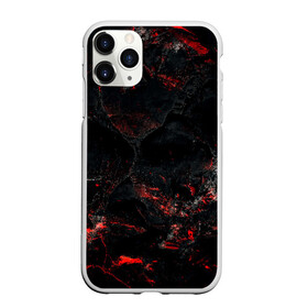 Чехол для iPhone 11 Pro Max матовый с принтом Red and Black в Екатеринбурге, Силикон |  | Тематика изображения на принте: black | blood | metal | red | texture | абстракция | камень | краски | красная | красно черное | кровь | лава | метал | текстура | черная