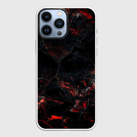 Чехол для iPhone 13 Pro Max с принтом Red and Black в Екатеринбурге,  |  | black | blood | metal | red | texture | абстракция | камень | краски | красная | красно черное | кровь | лава | метал | текстура | черная