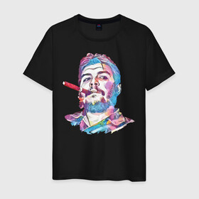 Мужская футболка хлопок с принтом Эрнесто Че Гевара в Екатеринбурге, 100% хлопок | прямой крой, круглый вырез горловины, длина до линии бедер, слегка спущенное плечо. | куба | че гевара | эрнесто | эрнесто че гевара