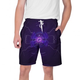 Мужские шорты 3D с принтом ТЕХНОЛОГИИ в Екатеринбурге,  полиэстер 100% | прямой крой, два кармана без застежек по бокам. Мягкая трикотажная резинка на поясе, внутри которой широкие завязки. Длина чуть выше колен | 