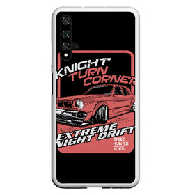 Чехол для Honor 20 с принтом Extreme night drift в Екатеринбурге, Силикон | Область печати: задняя сторона чехла, без боковых панелей | auto | car | cars | concept | crash | drift | drifting | extreme | fast | garage | race | racing | rally | super | turbo | автомобил | быстрый | дрифт | классика | экстрим