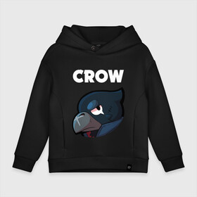 Детское худи Oversize хлопок с принтом BRAWL STARS CROW в Екатеринбурге, френч-терри — 70% хлопок, 30% полиэстер. Мягкий теплый начес внутри —100% хлопок | боковые карманы, эластичные манжеты и нижняя кромка, капюшон на магнитной кнопке | android | brawl stars | colt | crow | games | leon | penny | poco. | shelly | spike | wanted | брав | бравл старс | звезды | игры | мобильные игры | старс