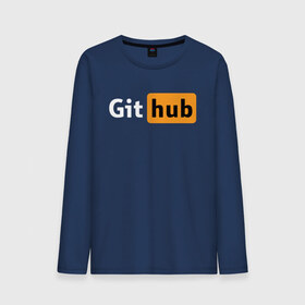 Мужской лонгслив хлопок с принтом Git Hub в Екатеринбурге, 100% хлопок |  | git hub | github | it | кодинг