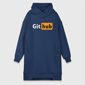 Платье-худи хлопок с принтом Git Hub в Екатеринбурге,  |  | git hub | github | it | кодинг